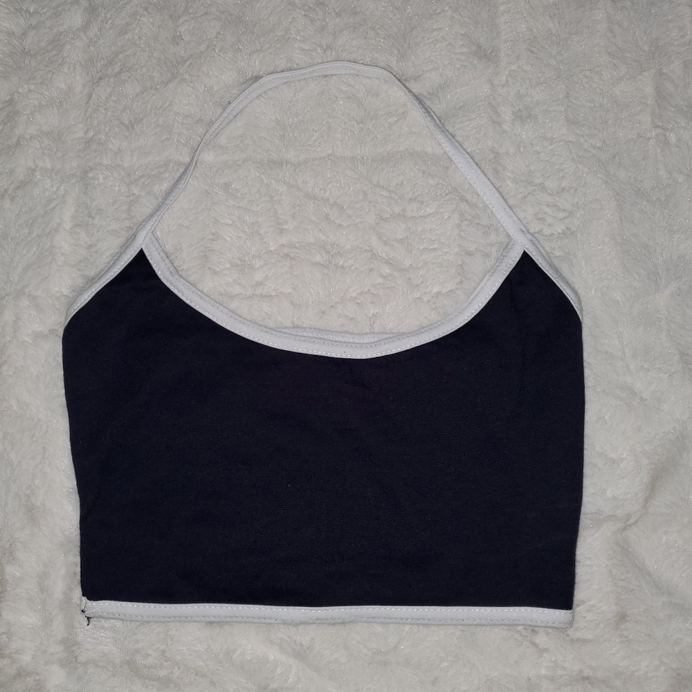 Black and White Halter Top